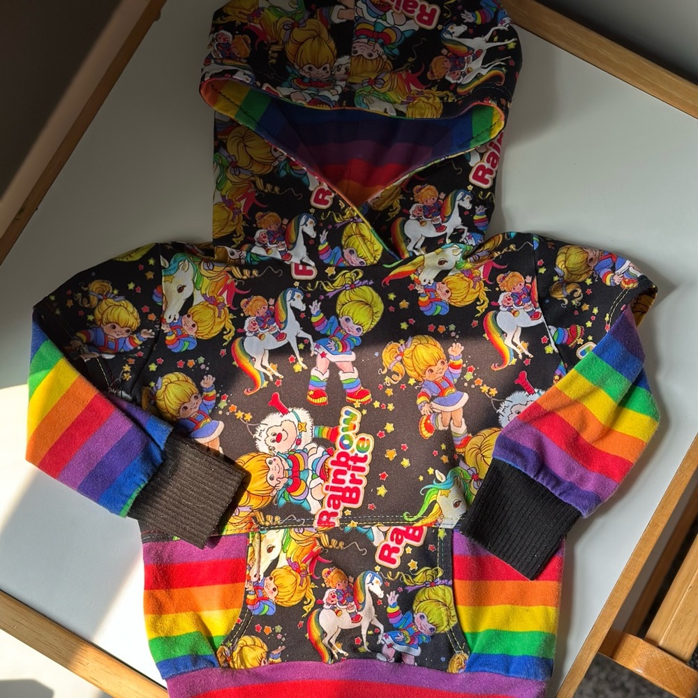 Handmade Rainbow Brite Hoodie